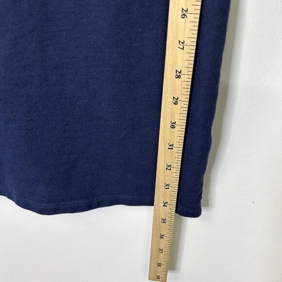 Boden Sweatshirt Dress Womens Size 4 Blue Velvet Burnout Zebra Stripe - Picture 7 of 10